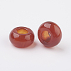 Natural Carnelian European Beads G-G740-12x6mm-15-2