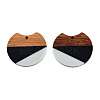 Tri-color Resin & Walnut Wood Pendants RESI-S358-77A-2