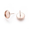 304 Stainless Steel Stud Earring Settings STAS-K131-C-01RG-2