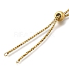 Adjustable 304 Stainless Steel Slider Bracelet/Bolo Bracelets Making STAS-I153-03G-04-2