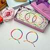 5Pcs 5 Color Braided Nylon Thread Cord Bracelets Set BJEW-SW00049-05-6