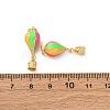 Brass Enamel Pendants KK-Q098-06G-3