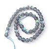 Synthetic Moonstone Beads Strands G-R375-8mm-A03-2