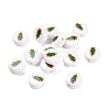 Christmas Theme Printed Opaque Acrylic Beads OACR-R004-01A-1