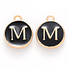 Golden Plated Alloy Charms LS-ENAM-S118-02M-1