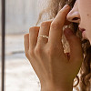 1Pc Brass Micro Pave Clear Cubic Zirconia Open Cuff Rings for Women RJEW-LP0002-37W-1