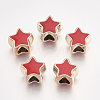 UV Plating Acrylic European Beads OACR-T005-91KC-07-1