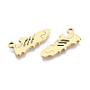 Ion Plating(IP) 201 Stainless Steel Pendants STAS-T044-243G-2