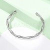 304 Stainless Steel Cuff Bangles BJEW-B150-01P-2