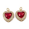 Brass Micro Pave Cubic Zirconia Pendants KK-G404-B-01-4