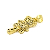 Brass Micro Pave Cubic Zirconia Pendant KK-R159-19B-G-2