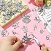 50Pcs 10 Style Tibetan Style Alloy Pendants TIBEP-CJ0003-48-3