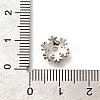 Rack Plating Brass Micro Pave Clear Cubic Zirconia Bead Caps KK-H508-22B-P-3