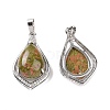 Natural & Synthetic Mixed Gemstone Pendants G-H283-04P-3
