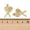 Brass Micro Pave Cubic Zirconia Pendants KK-S526-10G-B-3