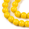 Opaque Solid Color Glass Beads Strands GLAA-T032-P6mm-08-2