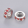 Alloy Rhinestone European Beads X-MPDL-Q134-3-2