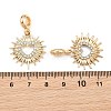 Alloy Crystal Rhinestone European Dangle Charms AL-CBAC2D3-19G-3