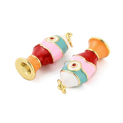 Brass Enamel Pendants KK-H527-05B-G01-1