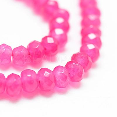 Natural White Jade Bead Strands G-R343-2x4-23-1
