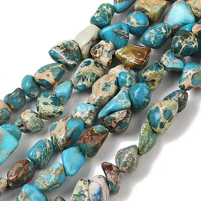 Dyed Natural Imperial Jasper Beads Strands G-A283-A01-01-1