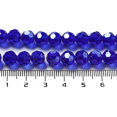 Electroplate Transparent Glass Beads Strands EGLA-A035-T8mm-A06-1