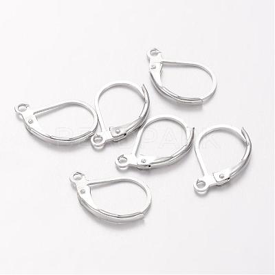 Brass Leverback Earring Findings KK-H670-N-NF-1