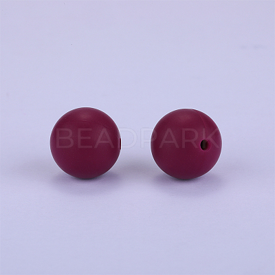 Round Silicone Focal Beads SI-JX0046A-24-1