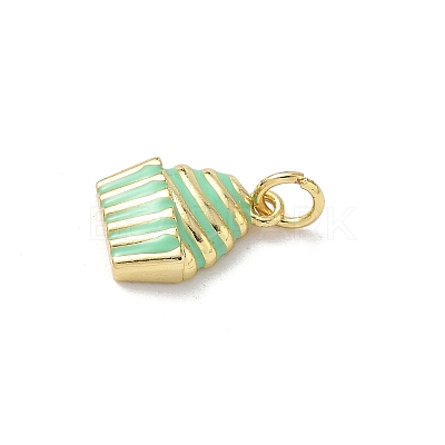 Brass Enamel Pendants KK-B155-05G-01-1