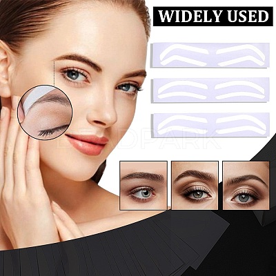60Pcs 3 Styles Plastic Eyebrow Tattoo Practice Skin AJEW-CP0009-58B-1
