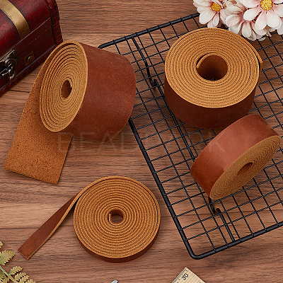 2M Flat AB Grade Cowhide Leather Cord AJEW-WH0479-73E-02-1