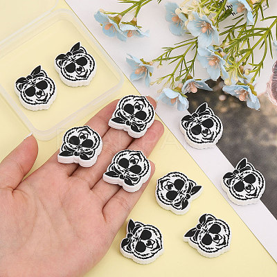 10Pcs Food Grade Eco-Friendly Silicone Beads SIL-CA0001-98-1