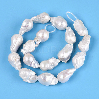 Natural Baroque Pearl Keshi Pearl Beads Strands PEAR-S019-05E-1