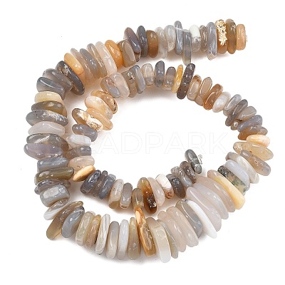 Natural Grey Agate Beads Strands G-A302-A02-01-1