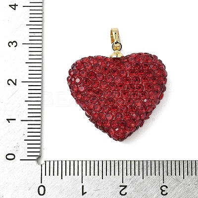 Brass Rhinestone Pendants KK-K293-48C-G-1