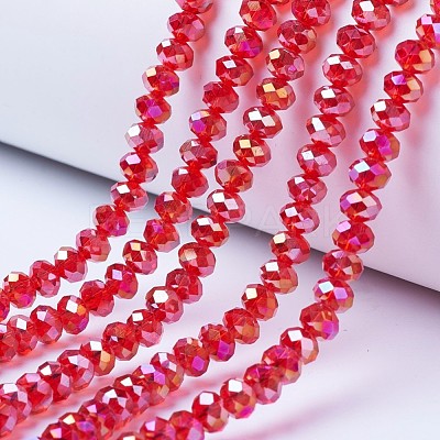 Electroplate Glass Beads Strands EGLA-A034-T6mm-B06-1