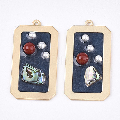 Epoxy Resin Pendants RESI-S365-67B-1
