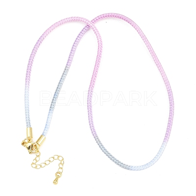 Braided Polycotton Cord Necklaces Making MAK-F038-B15-G-1