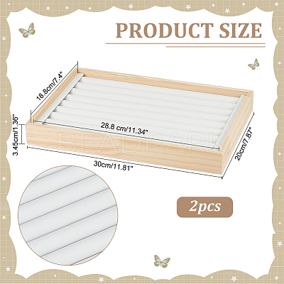 Wooden Finger Ring Display Tray RDIS-WH0009-026A-1