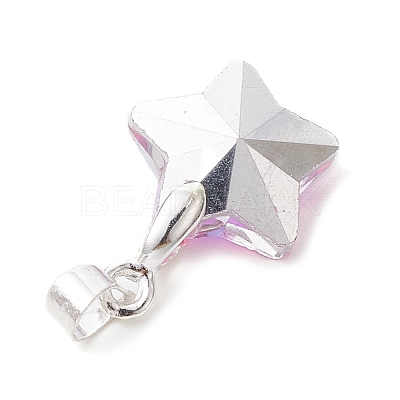 Mixed Color Glass Pendants PALLOY-JF02423-02-1