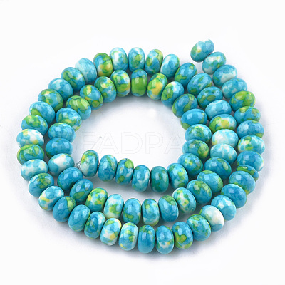 Synthetic Ocean White Jade Beads Strands TURQ-T002-01E-1