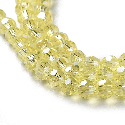 Electroplate Glass Bead Strands EGLA-R015-4mm-26-1
