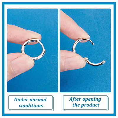 4Pairs 4 Styles Brass Huggie Hoop Earrings EJEW-PH0001-28P-1