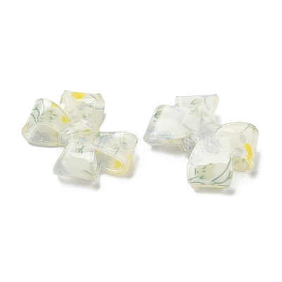Transparent Printed Acrylic Cabochons OACR-M008-01B-1
