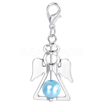 Alloy Angel Pendant Decorations KEYC-PW0009-04A-1