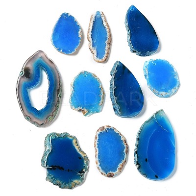 Dyed Mixed Shape Natural Agate Gemstone Big Pendants G-R300-02-1