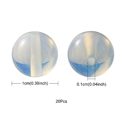 20Pcs Opalite Round Beads G-YW0001-27A-1