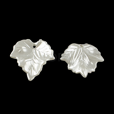 Leaf ABS Plastic Imitation Pearl Pendants OACR-R016-43-1