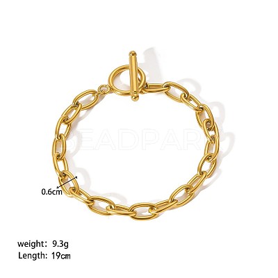 Simple 304 Stainless Steel Cable Chain Bracelets PM6439-8-1