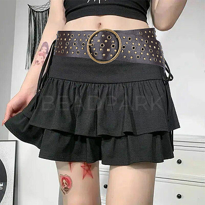 Antique Bronze Alloy Rivets PU Leather Wide Waist Belts AJEW-WH20098-074B-02-1